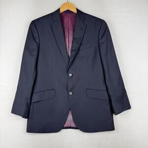 Ted Baker Endurance ~40R Dark Blue Striped Lightweight Sport Coat Blazer Suit